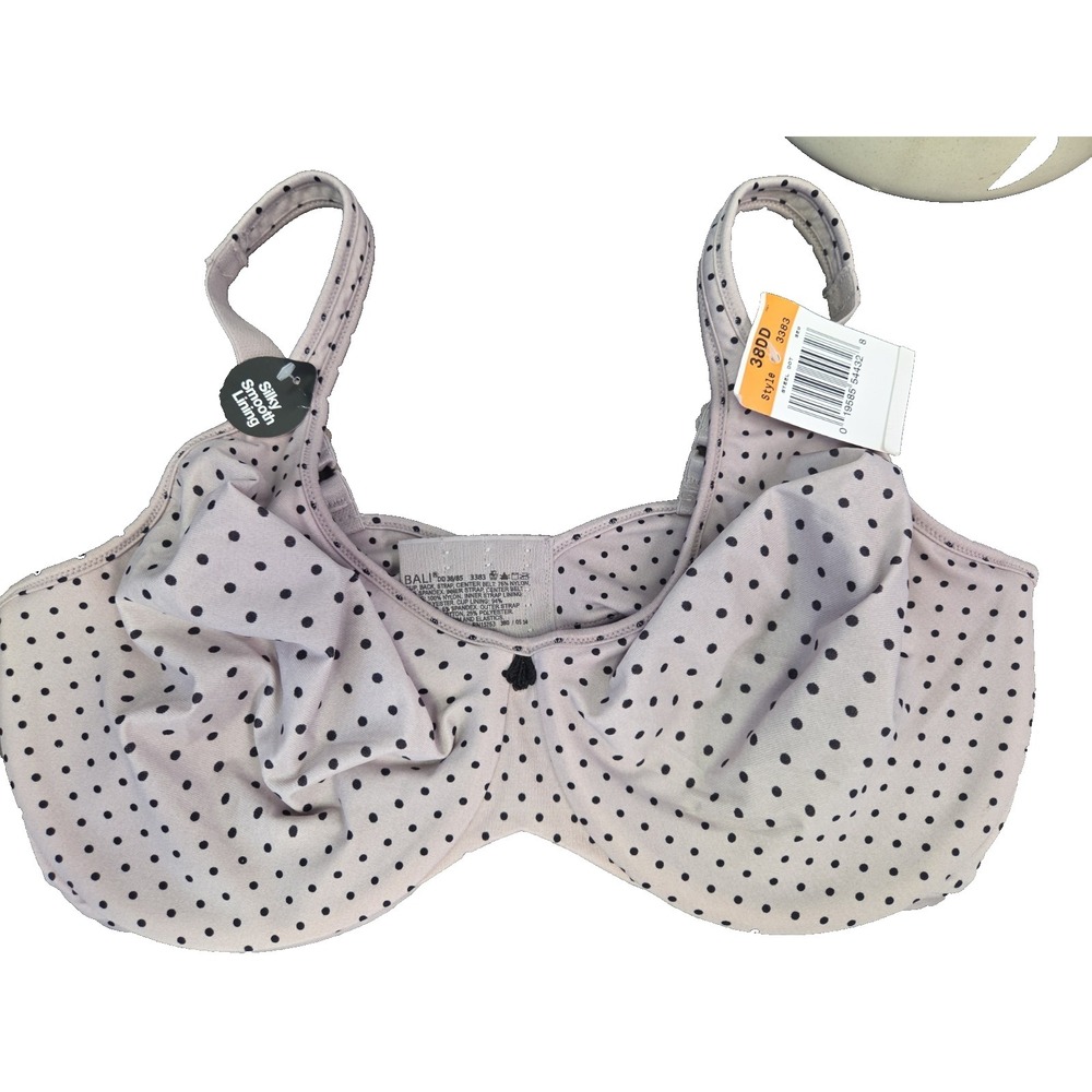 Bali Women's Wired Bra Size 38DD Style 3383 Triple Hook Adjustable NWT